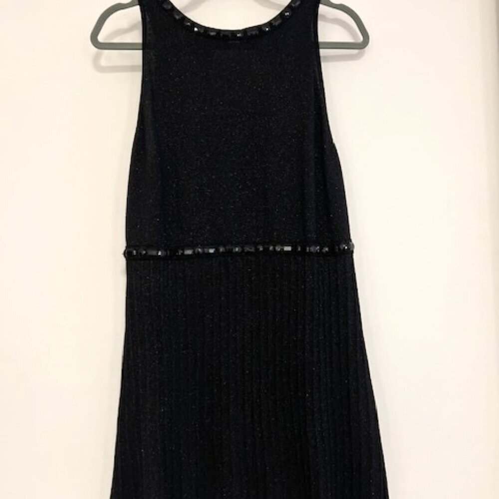 Ashley Stewart Swing dress shimmers and w/beautiful bead accents